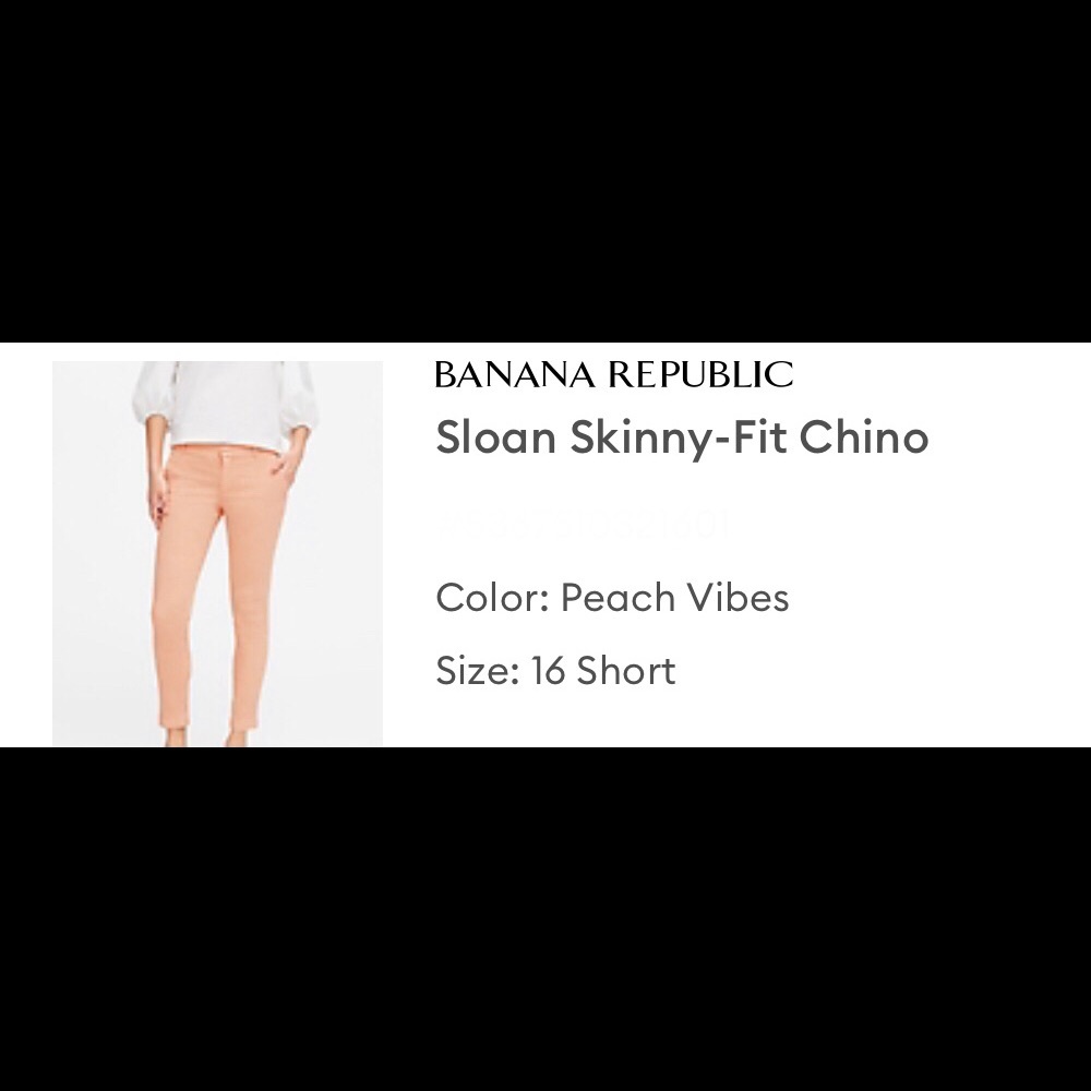 NWT Banana Republic Sloan Mid Rise Ankle L Pants